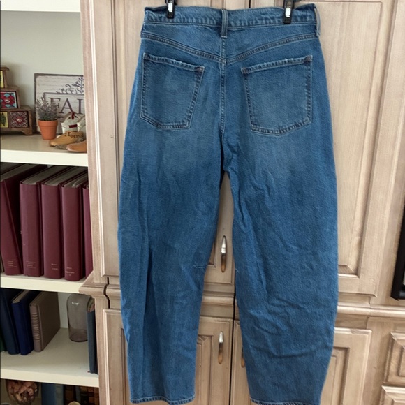 Old Navy Sz 8P high rise barrel leg jeans LN - Picture 4 of 6